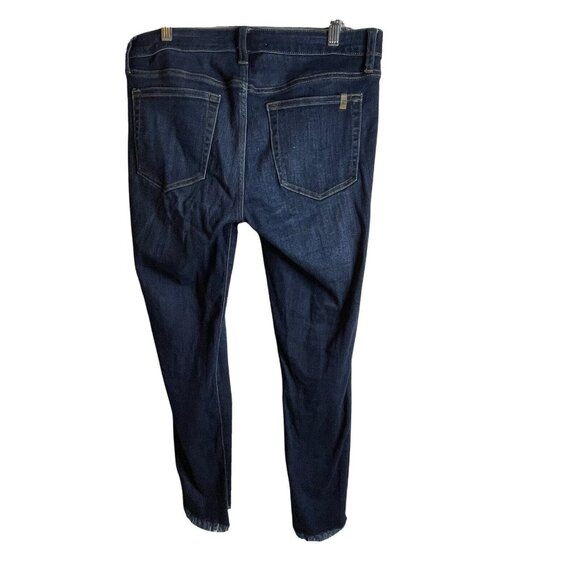 Joe's Jeans Womens 30 Skinny Ankle Jeans Raw Step Hem Dark denim Distressed - Picture 2 of 4